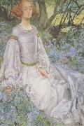 Eleanor Fortescue-Brickdale,RWS In the Spring Time (mk460 oil painting artist